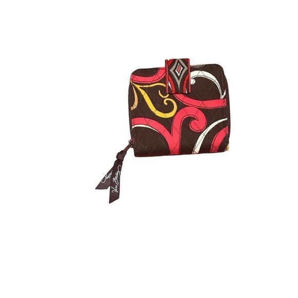 NEW WITHOUT TAGS women Vera Bradley Puccini Small Fold Wallet Floral Brown - Picture 3 of 8